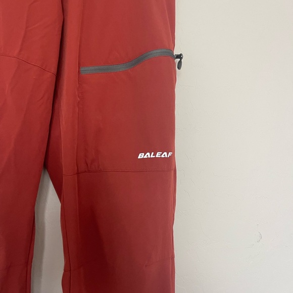 Baleaf Red Cargo Pants with Tapered Fit - Picture 2 of 5